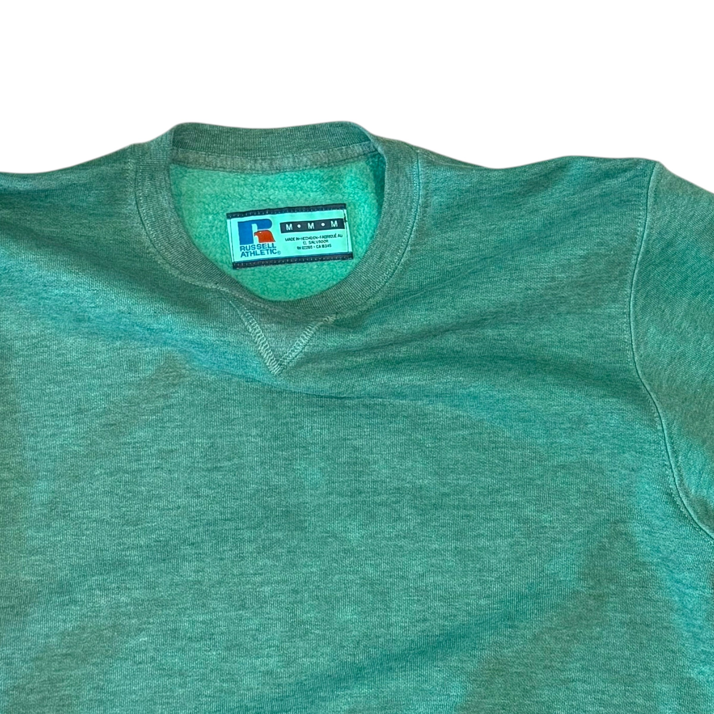 Russell Athletic - Green Vintage Y2K Essential Crewneck Sweatshirt