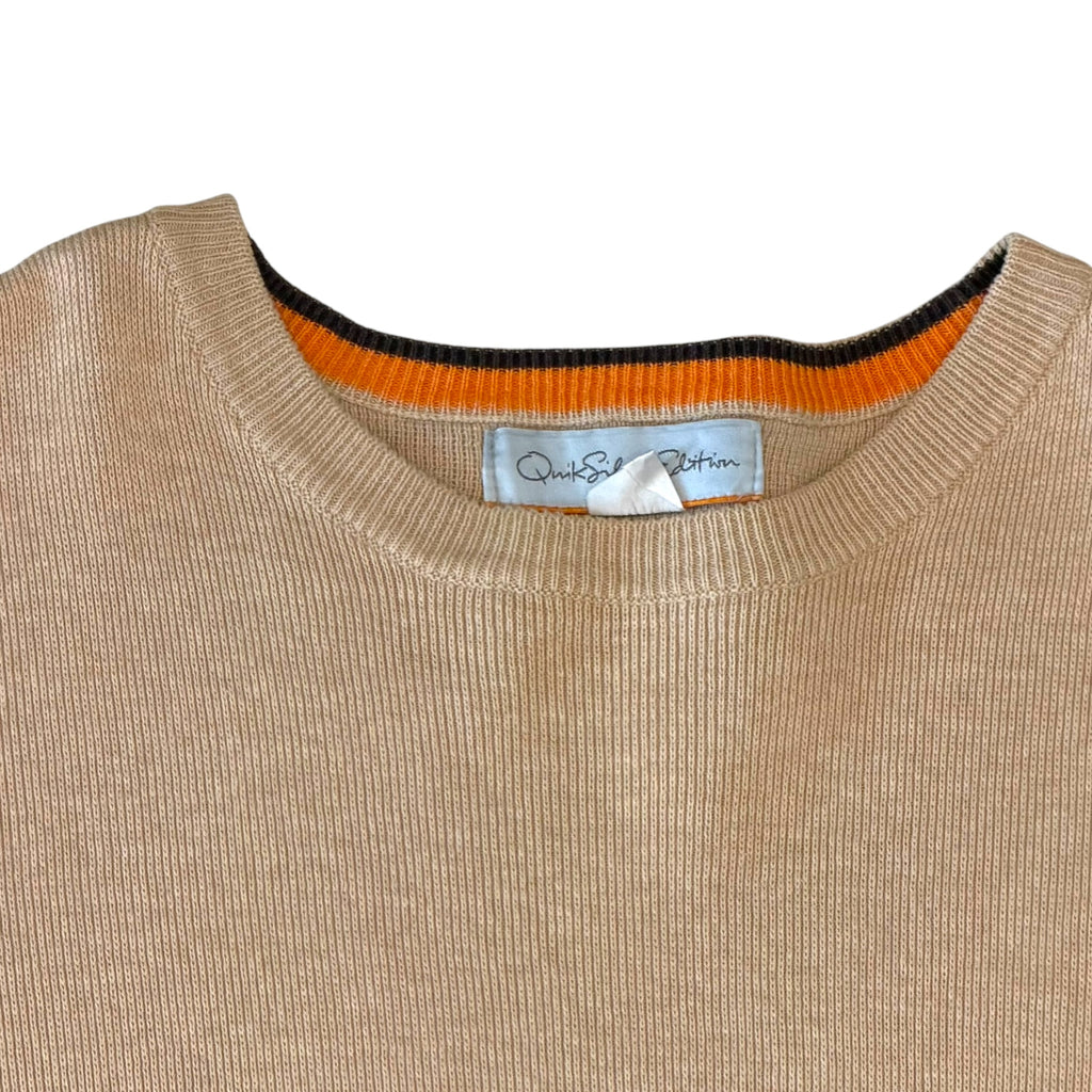 Quiksilver Edition - Tan Crewneck Knit Vintage Y2K Sweater
