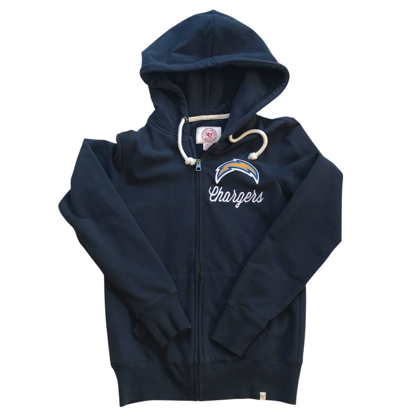 47 Brand - Los Angeles Chargers Womens Full Zip Hoodie Sweatshirt
