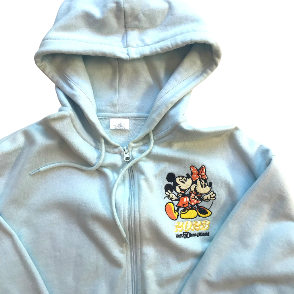 Disney - Mickey & Minnie Mouse Womens Full Zip Hoodie Sweatshirt