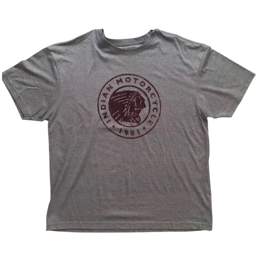 Indian Motorcycles - Grey Felt Graphic T-Shirt