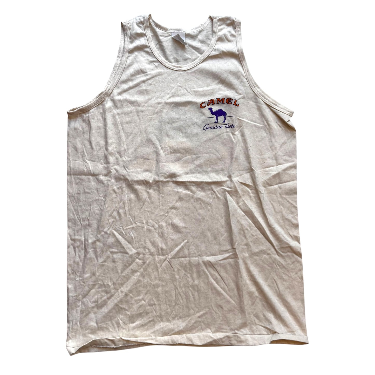 Camel - Beige Deadstock Vintage 90s Tank Top Shirt