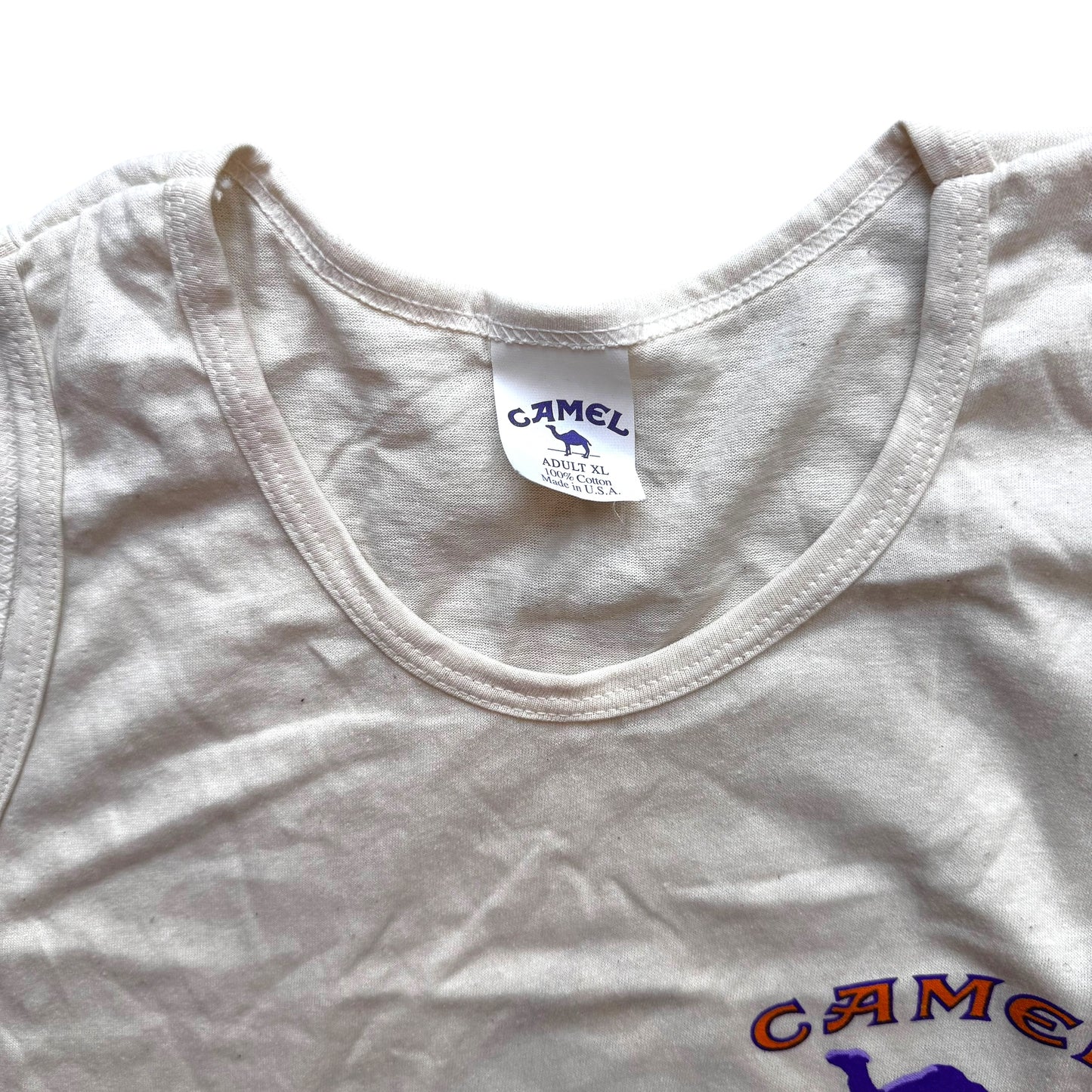Camel - Beige Deadstock Vintage 90s Tank Top Shirt