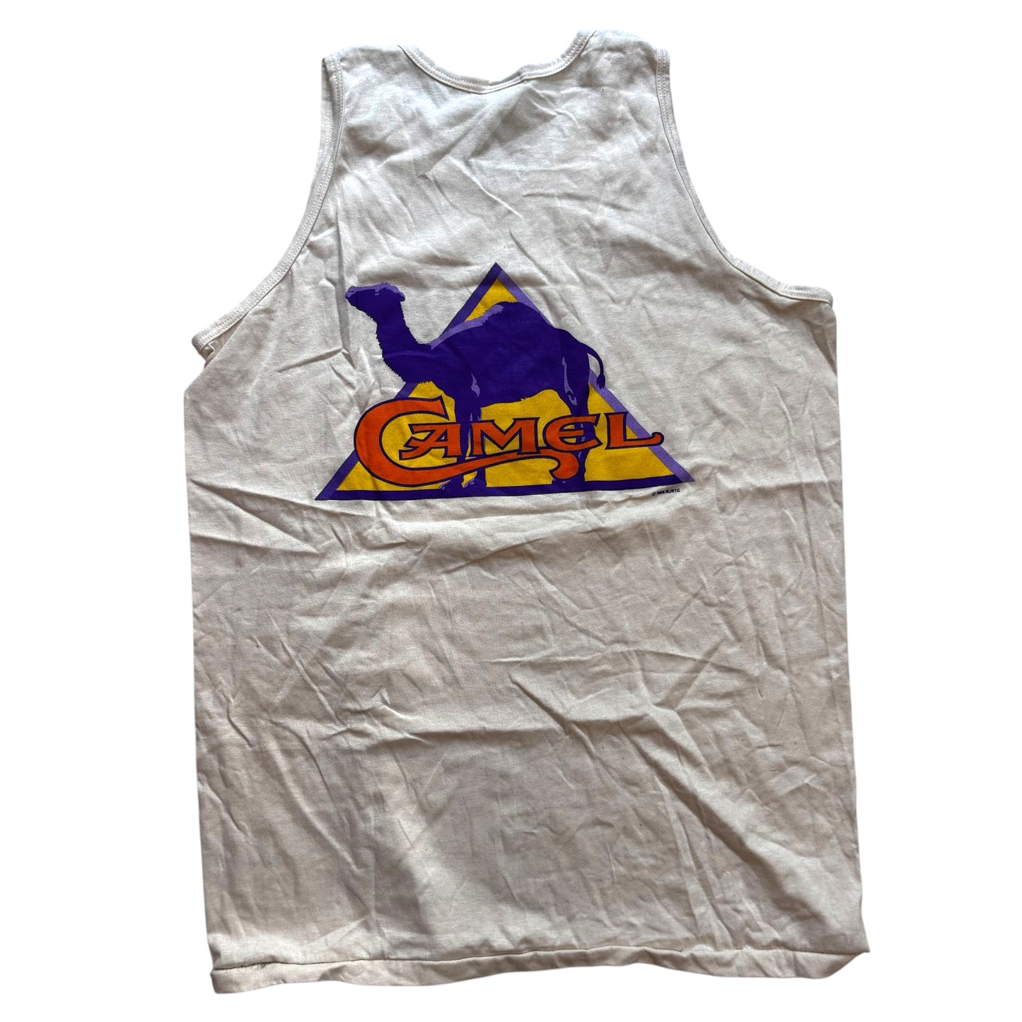 Camel - Beige Deadstock Vintage 90s Tank Top Shirt
