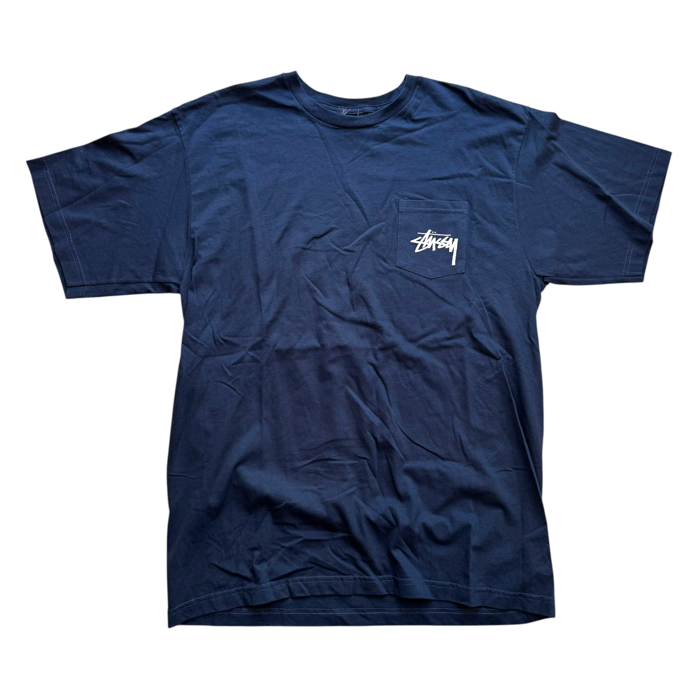 Stussy - Blue Deadstock Pocket T-Shirt