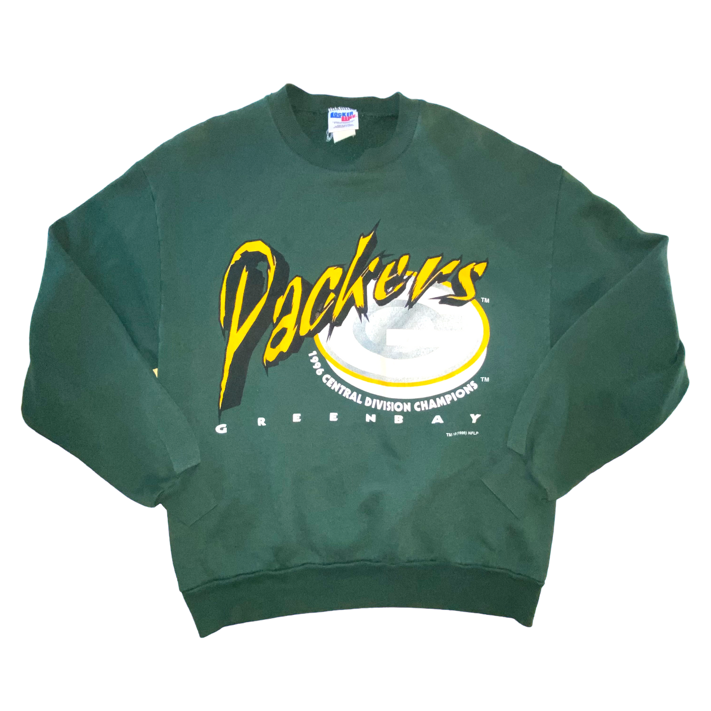Lockerline - Packers 1996 Central Division Champions Vintage Green Crewneck Sweatshirt