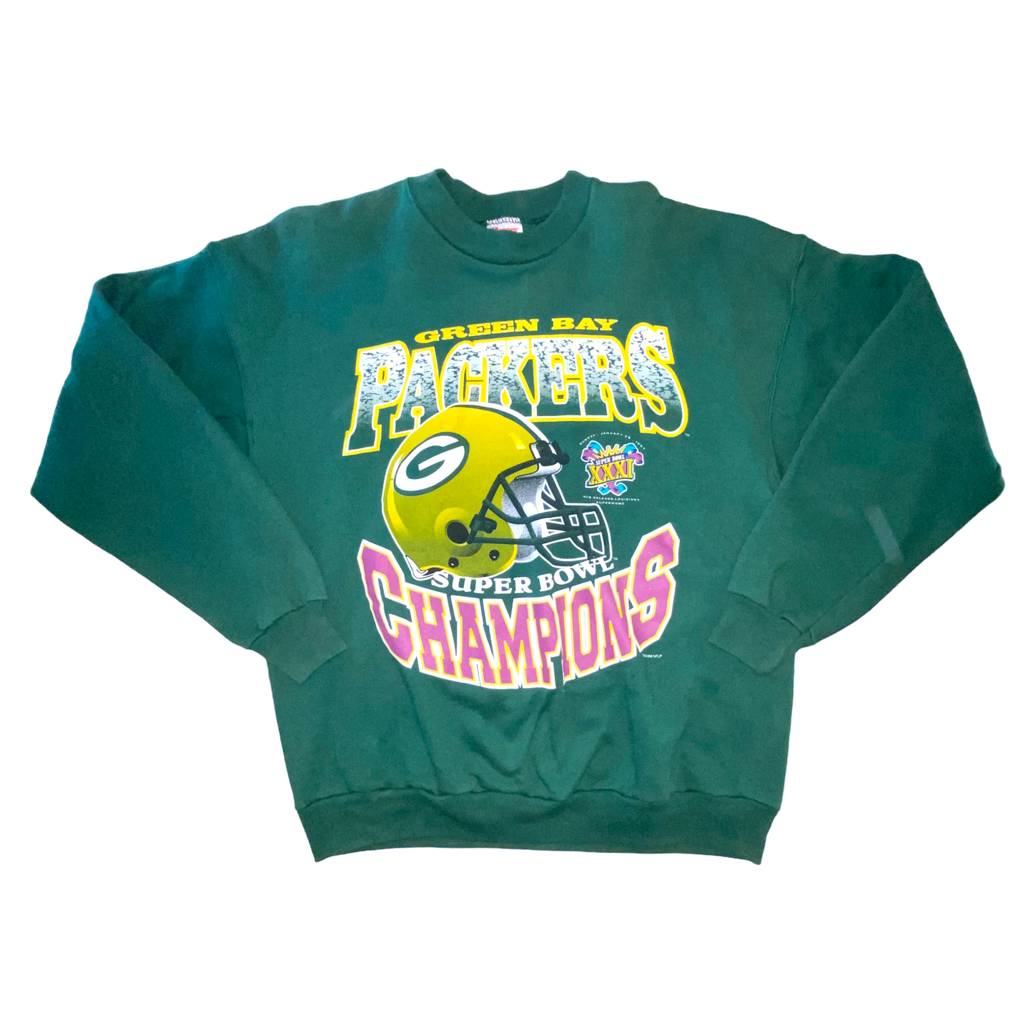 Hanes - Green Bay Packers Vintage 1997 Super Bowl Champions Crewneck Sweatshirt