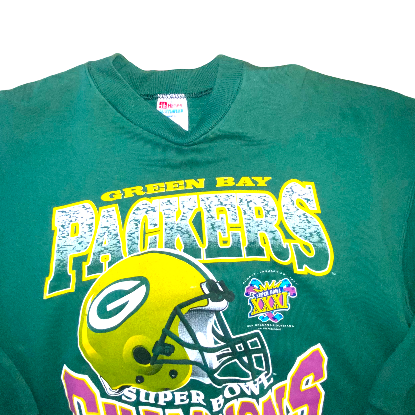 Hanes - Green Bay Packers Vintage 1997 Super Bowl Champions Crewneck Sweatshirt