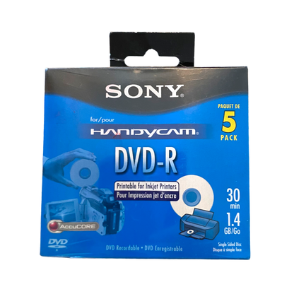 Sony - Handycam DVD-R 5 Pack Sealed New