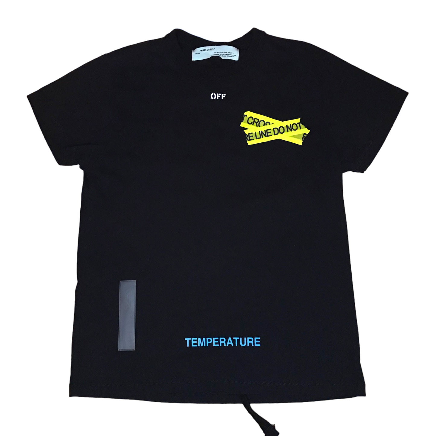 Off-White - 2013 Fire Line Black Graphic T-Shirt