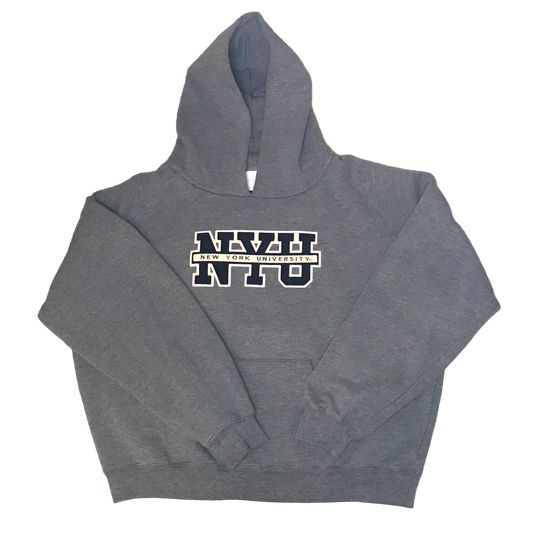 Jansport - NYU Youth Vintage Y2K Grey Hoodie Sweatshirt