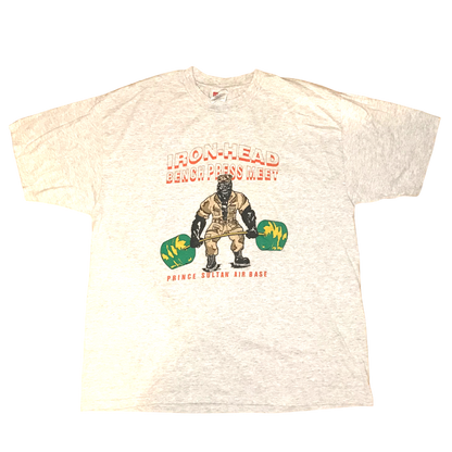 Hanes - Ironhead Bench Press Meet Prince Sultan Air Base Vintage 90s T-Shirt