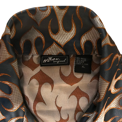 Hoax Original - Flame Knit Button Up Vintage 90s Shirt