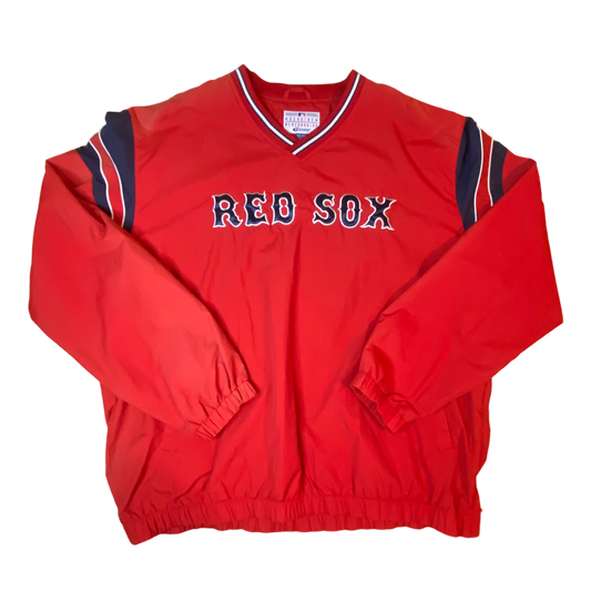 MLB - Boston Red Sox Red Vintage 90s Pullover Windbreaker Jacket