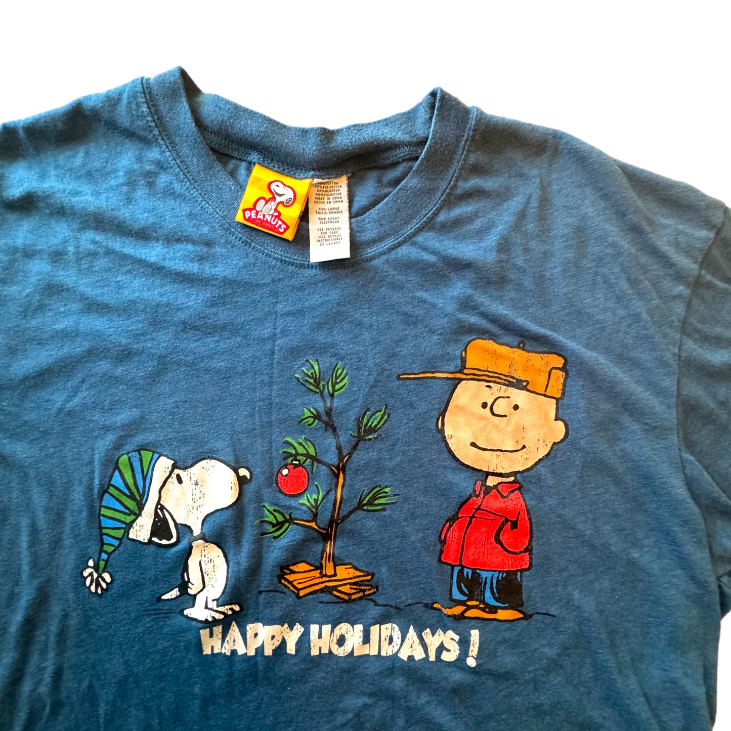 Peanuts - Charlie Brown Happy Holidays Vintage 90s Single Stitch T-Shirt