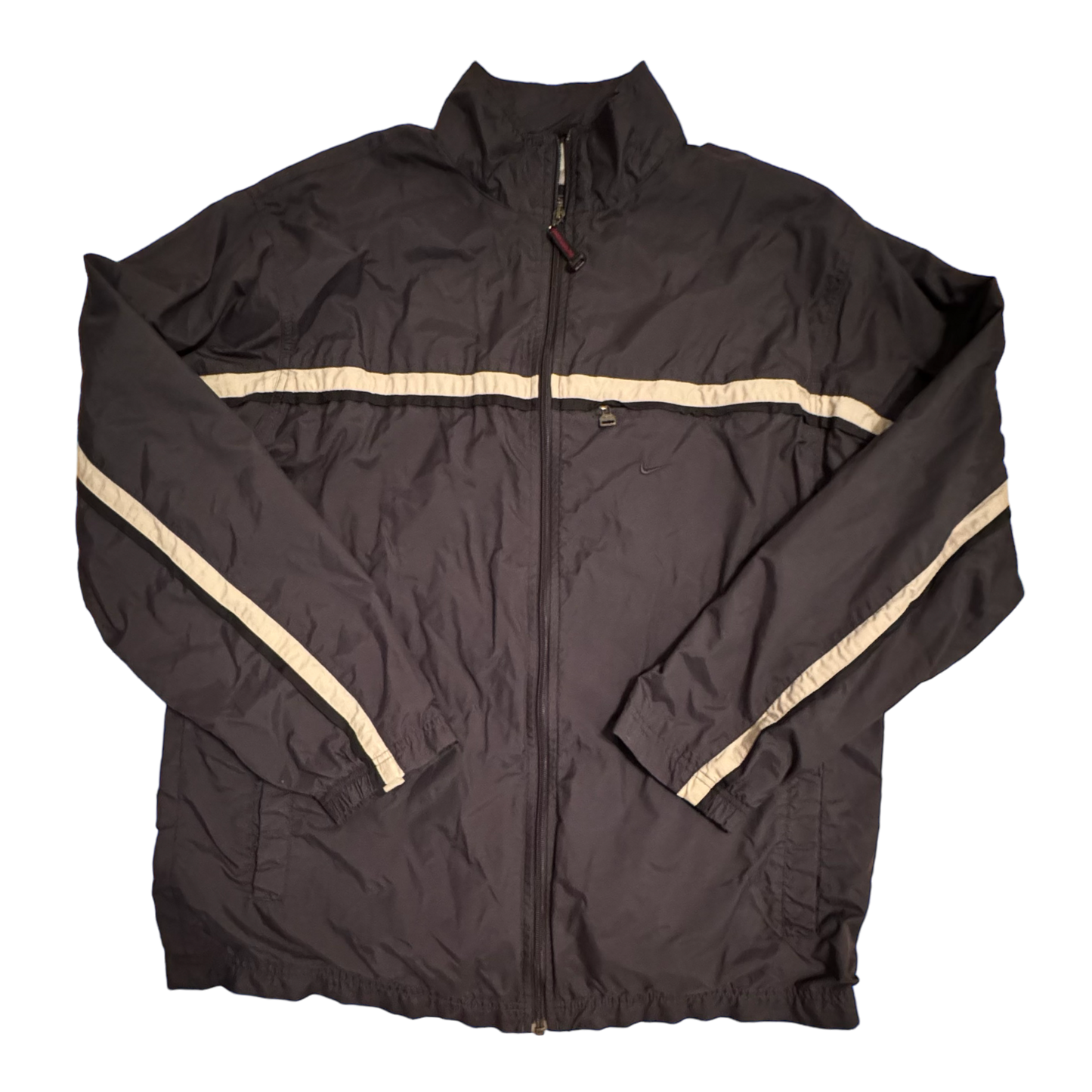 Nike - Grey/Black Vintage 90s Full Zip Windbreaker Jacket