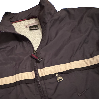 Nike - Grey/Black Vintage 90s Full Zip Windbreaker Jacket