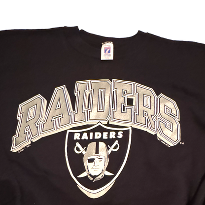 Logo 7 - Raiders Vintage 1990 Black Crewneck Sweatshirt