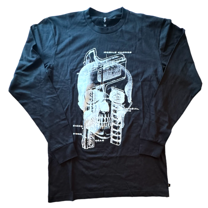 Materialism - Black Graphic Longsleeve Shirt