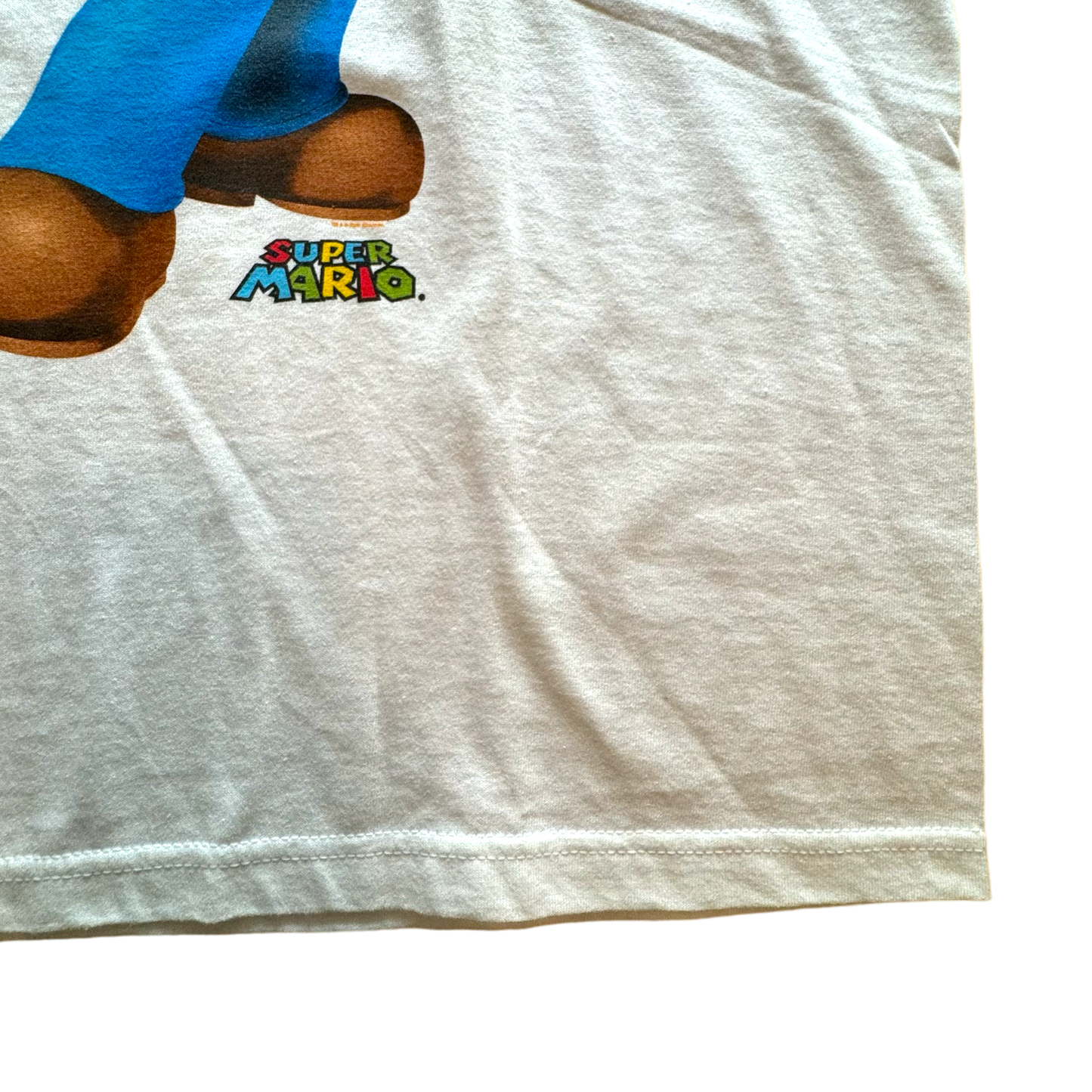Delta x Nintendo - Super Mario White Graphic Vintage 2010 Youth T-Shirt
