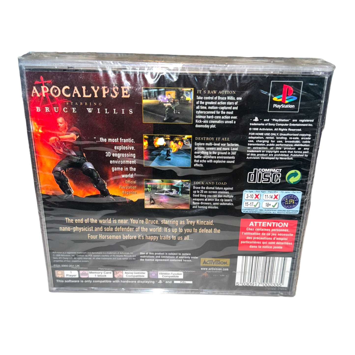 PS1 - Playstation 1 - Apocalypse Factory Sealed (PAL) Euro Release