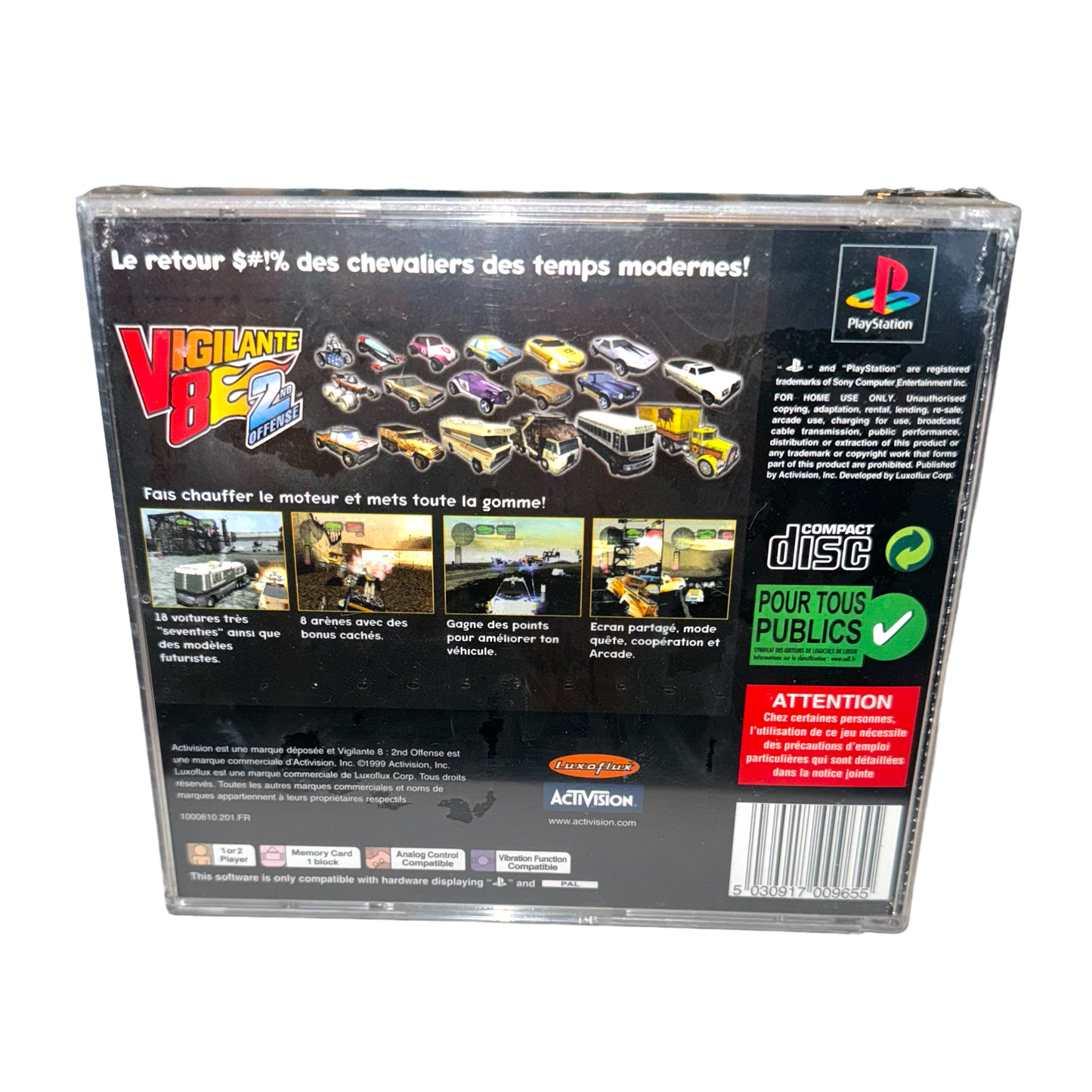 PS1 - Playstation 1 - VIGILANTE 8: 2nd Offense Factory Sealed (PAL) German Black Label