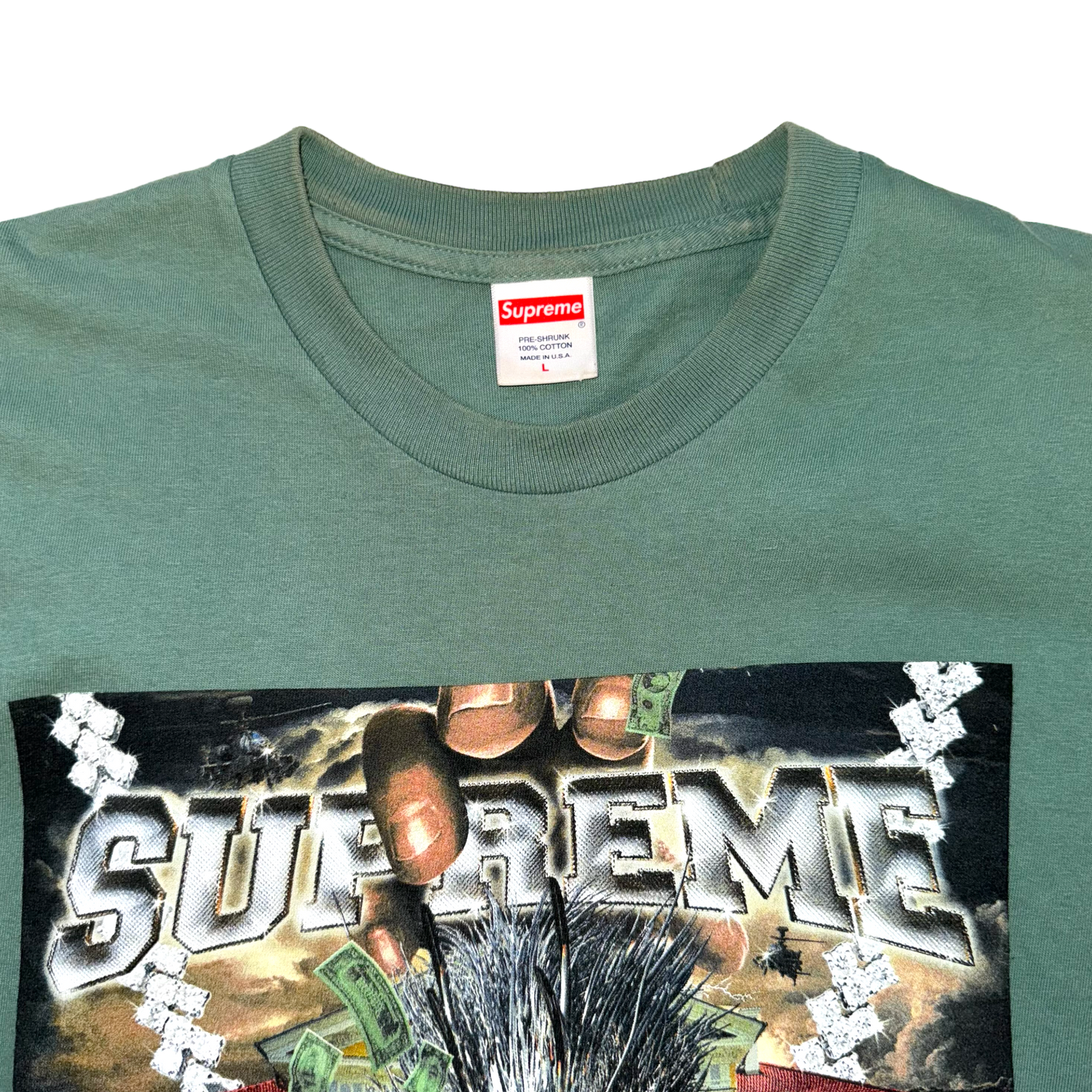 Supreme - SS20 Dragon Graphic Dusty Teal T-Shirt