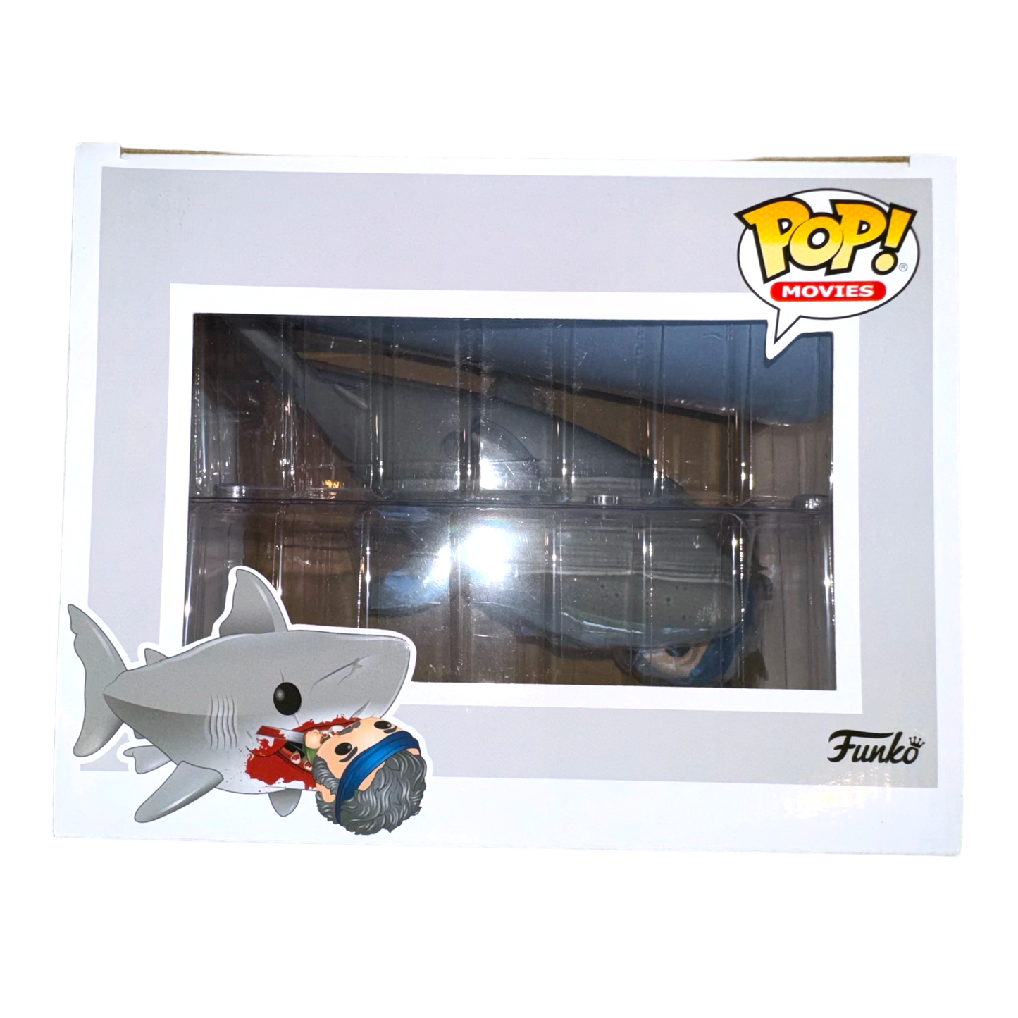 Funko Pop Movies - JAWS Shark Biting Quint #760 SDCC 2019 Sticker Limited Edition