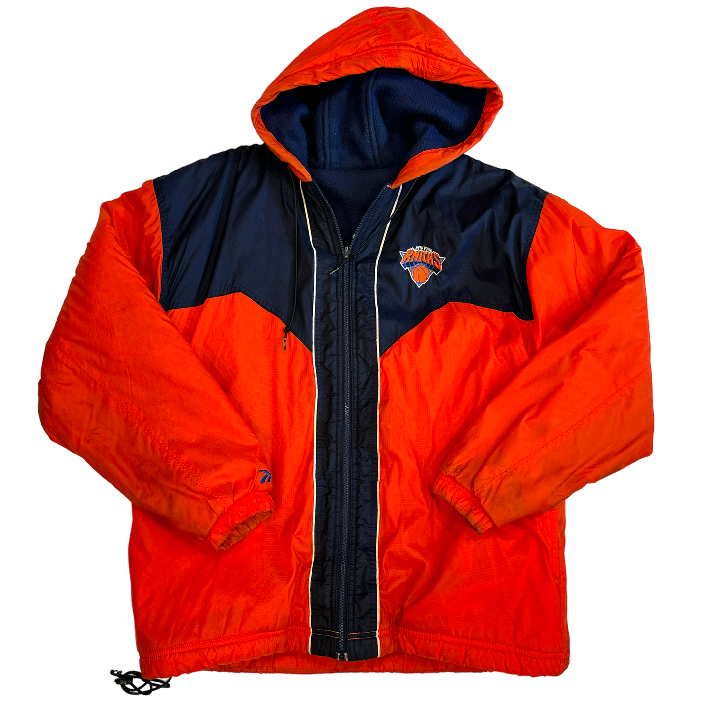 NBA x Reebok - New York Knicks Vintage Early Y2K Hooded Puffer Jacket