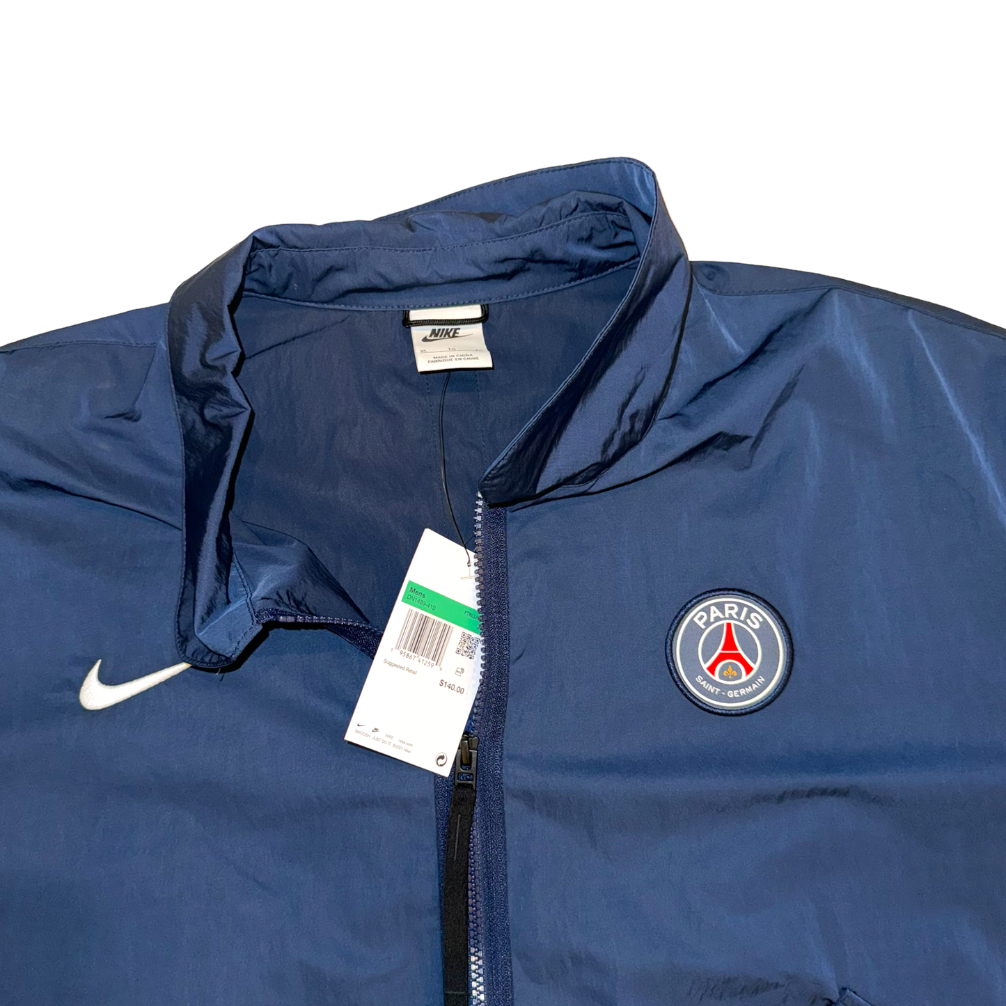 Nike - Paris Saint-Germain Soccer Full Zip Navy Exclusive Windbreaker Jacket