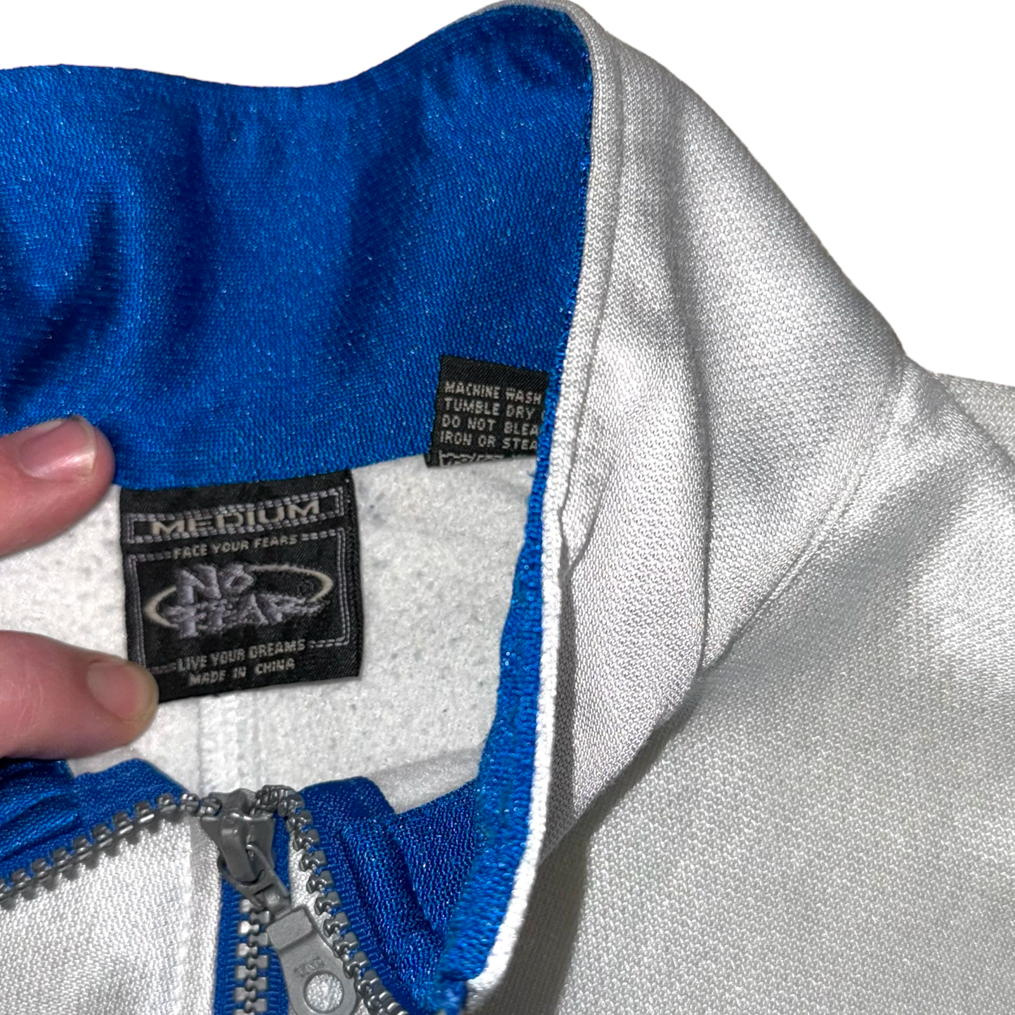 No Fear - Blue / White Half Zip Pullover Sweatshirt