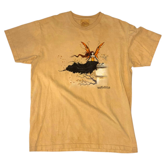 The Mountain - 2004 Vintage Amy Brown Fairy Graphic T-Shirt