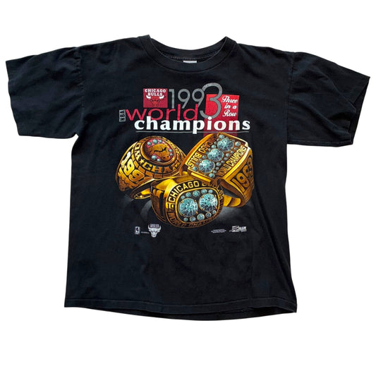 Salem Sportswear - Chicago Bulls Vintage 1993 Black Graphic T-Shirt