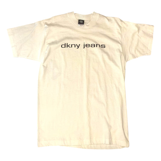 DKNY Jeans - White Graphic Vintage 90s T-Shirt