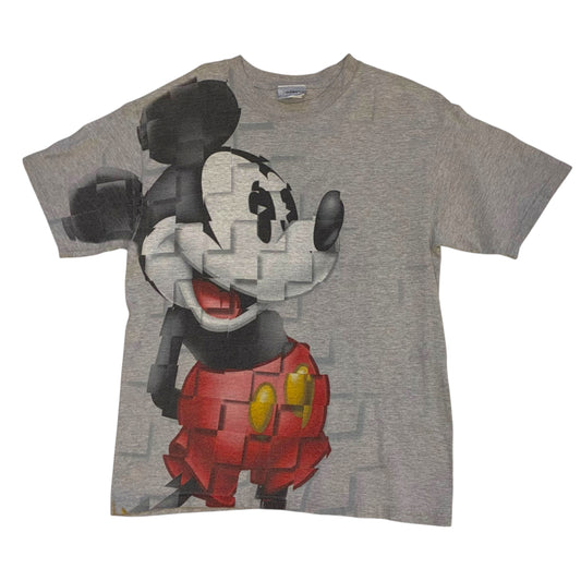 Walt Disney World - Mickey AOP Grey Graphic Vintage Y2K T-Shirt