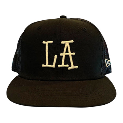 STUSSY x New Era - Los Angeles Trucker Black Fitted 7 3/8 Hat