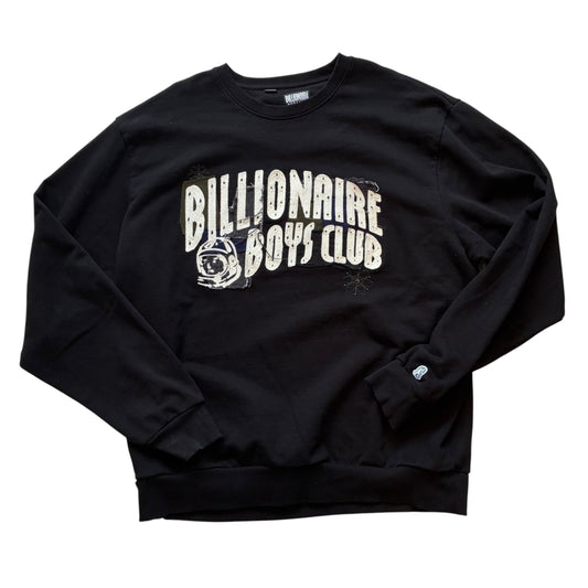 Billioanire Boys Club - Cable Stitched Black Crewneck Sweatshirt