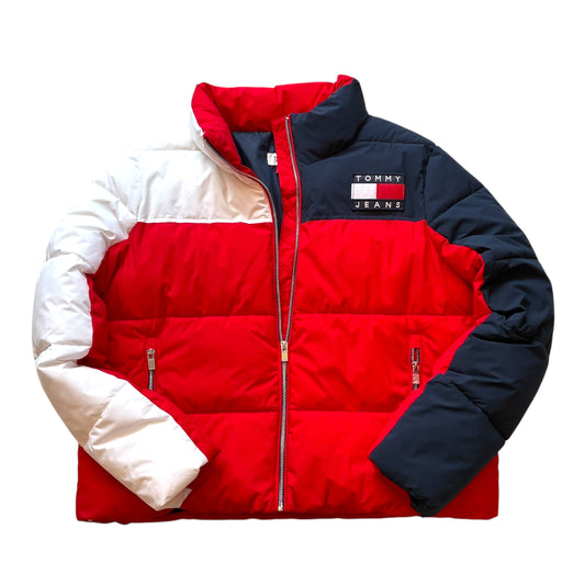 Tommy Hilfiger - Full Zip Red Navy Puffer Jacket