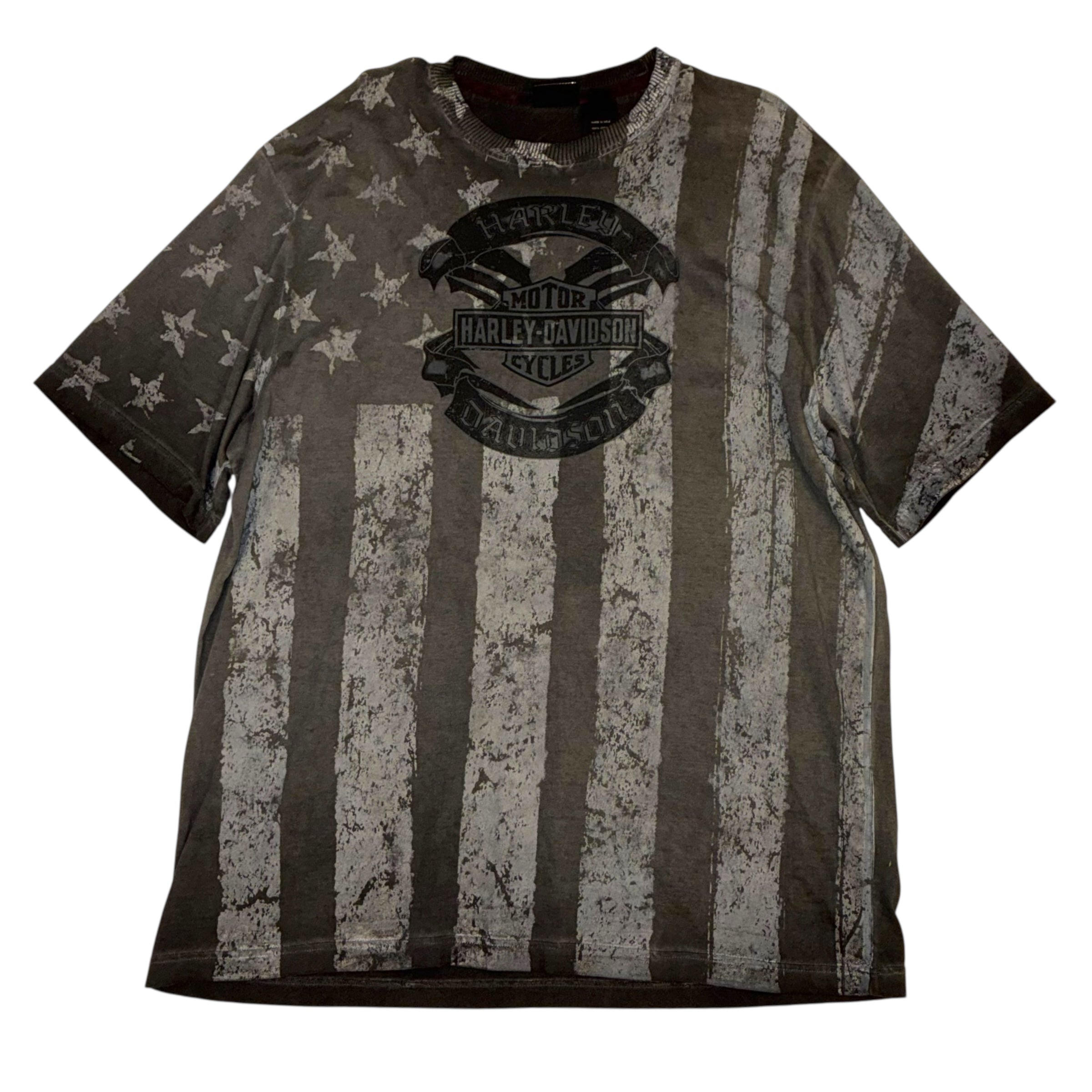 Harley Davidson - AOP Grey Graphic T-Shirt