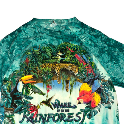 Skimmers - Rainforest Tie Dye Teal Graphic Vintage 90s T-Shirt