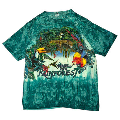 Skimmers - Rainforest Tie Dye Teal Graphic Vintage 90s T-Shirt