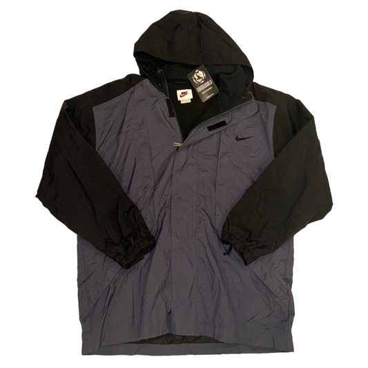 Nike - Vintage 90s Two Tone Fleece Insulated Hooded Parka Jacket