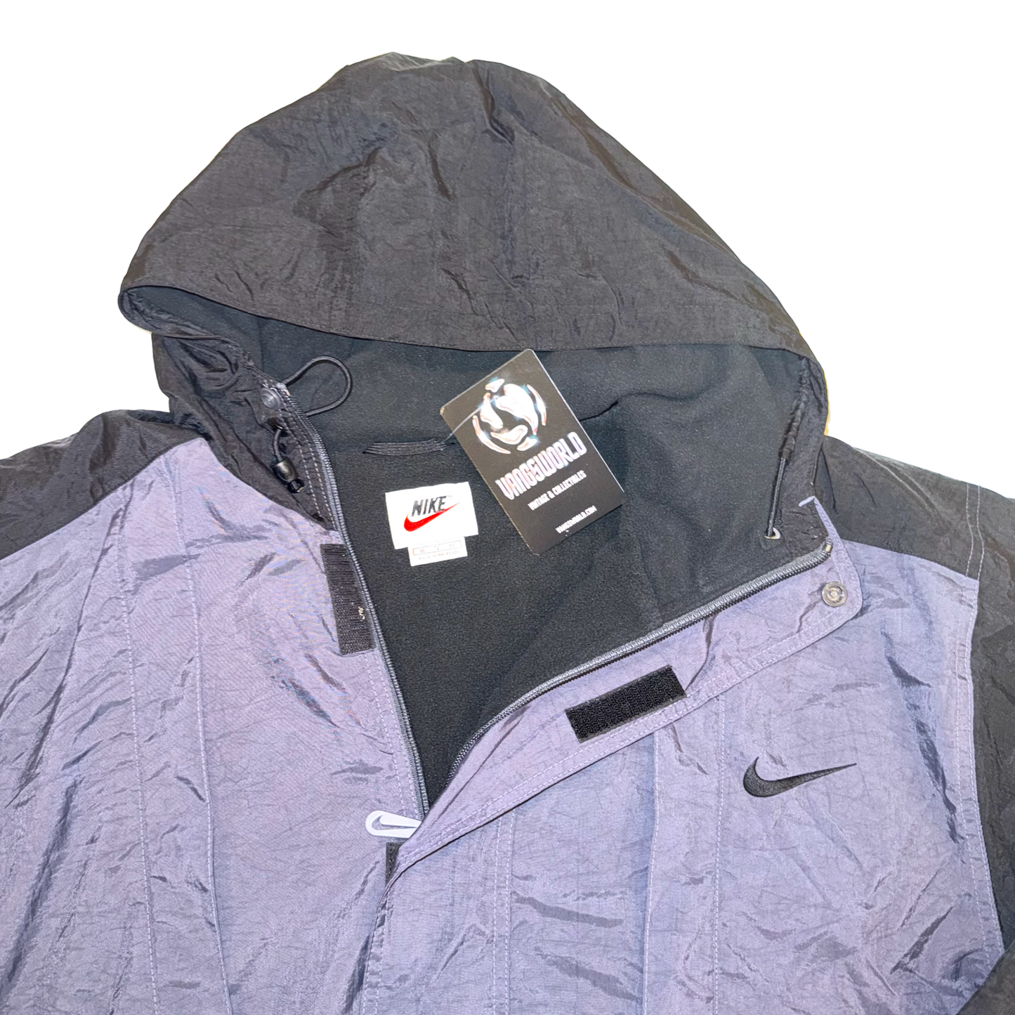 Nike - Vintage 90s Two Tone Fleece Insulated Hooded Parka Jacket
