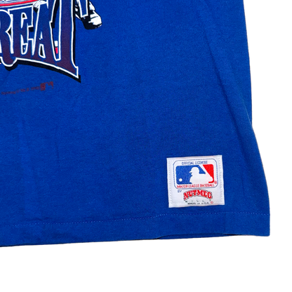 Nutmeg Mills - Dodgers Triple Threat Graphic Vintage 90s T-Shirt