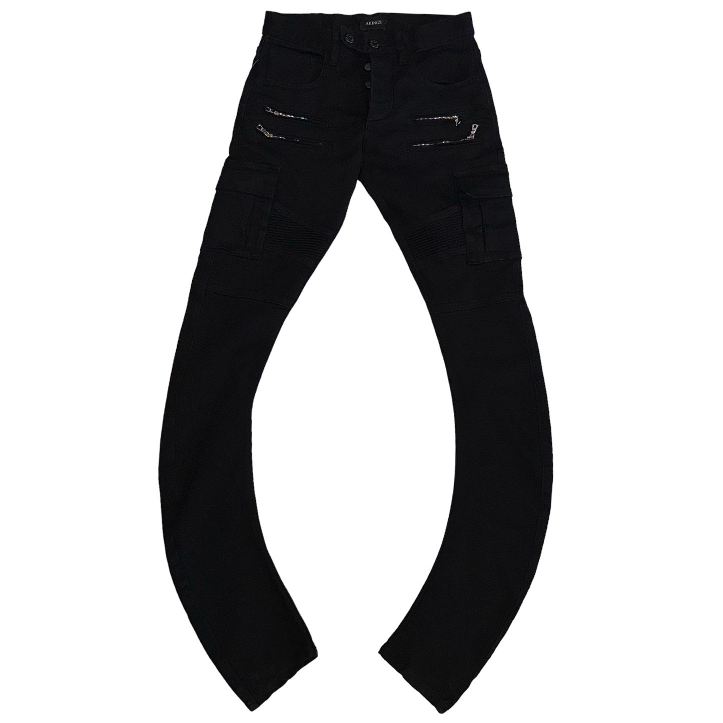 Alan King - AKINGS - Designer Black J Curve Denim Jeans