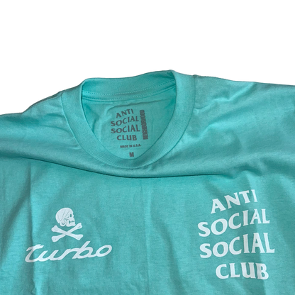 Anti Social Social Club x Neighborhood - Teal Turbo Graphic Deadstock T-Shirt