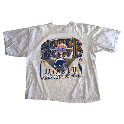 Logo 7 x NFL - Super Bowl 1995 Chargers AFC Cropped T-Shirt