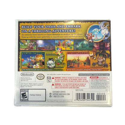 Nintendo 3DS - Ever Oasis CIB Authentic Game