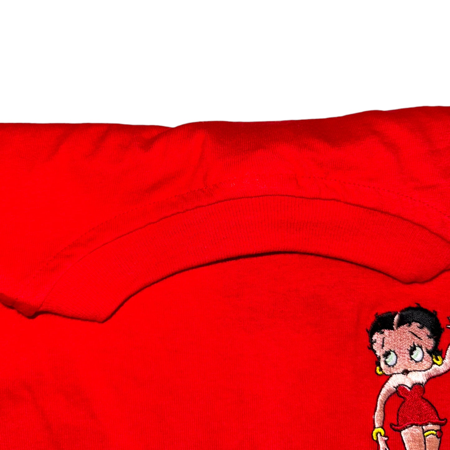 Hanes - Betty Boop Pose Embroidered Deadstock NWT Red T-Shirt