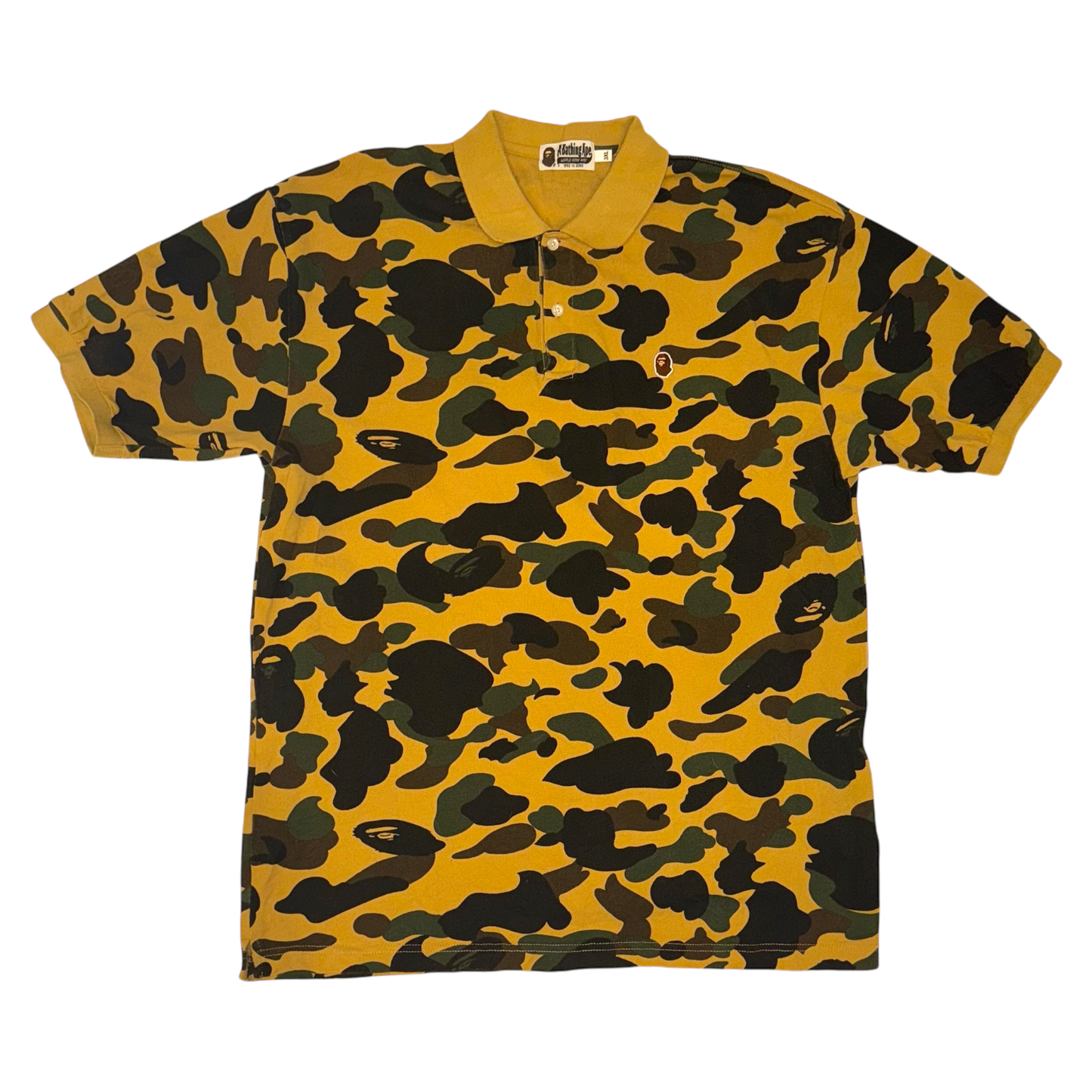 A Bathing Ape - Green ABC Camo Japan Polo T-Shirt